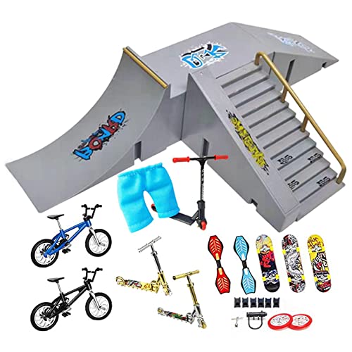 Skateboard-Rampenmodelle, Inline-Skate-Set mit Finger-Fahrradteilen, Rollbrettern für Roller, Lern- und lustiges Zubehör für von Generic