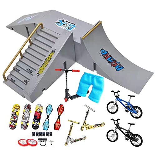 Skateboard-Rampenmodelle, Inline-Skate-Set mit Finger-Fahrradteilen, Rollbrettern für Roller, Lern- und lustiges Zubehör für Skateboard-Rampenmodelle, Inline-Skate-Set mit Finger-Fahrradteilen, Rollbrettern für Roller, Lern- und lustiges Zubehör für von Generic