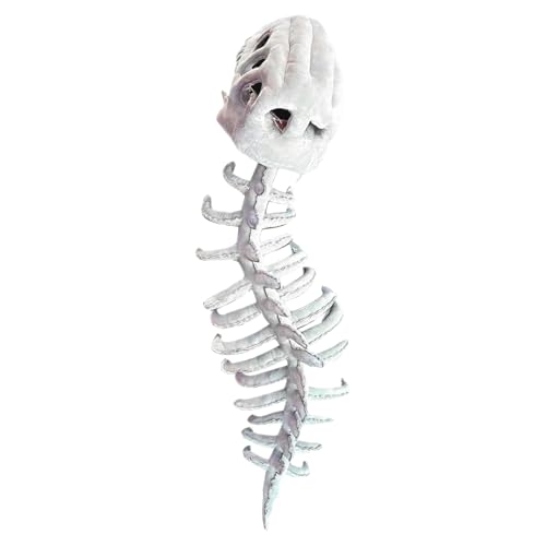 Skeleton Kostüm - Plush Dinosaurier Halloween Cosplay Outfit, niedliche Maskerade Partykleidung für alle Altersgruppen | Bequemer Stoff mit detailliertem Knochendesign, perfekt für Geburtstagsferien von Generic