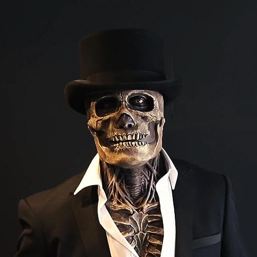 Skelett Halloween Gruselmaske Schädel Vollkopf Cosplay Kostüm Horror Requisite von Generic