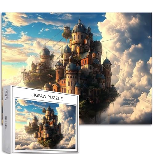 Sky Castle Puzzle für Erwachsene, Fantasy-Architektur, Kunst-Puzzle, herausfordernde Familienaktivitäten, buntes Bastelpuzzle für Heimdekoration, Geschenke, 68 x 50 cm, 1000 Teile Sky Castle Puzzle für Erwachsene, Fantasy-Architektur, Kunst-Puzzle, herausfordernde Familienaktivitäten, buntes Bastelpuzzle für Heimdekoration, Geschenke, 68 x 50 cm, 1000 Teile von Generic