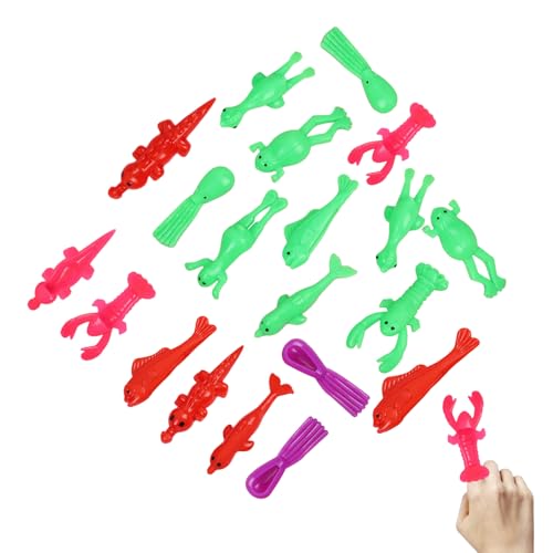 Slingshot Fingerspielzeug, Ornament für Tiere, Tiere, dehnbar, für Meeresleben, Tiere, Fingerschleuder, lustige Gummitiere, Fingerspielzeug von Generic