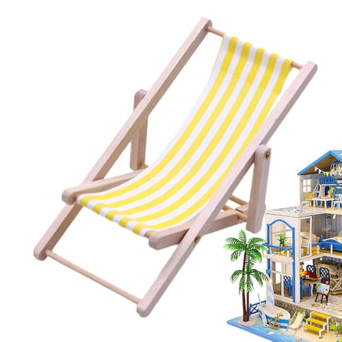 Small Beach Stuhl - Klapperdeck Dekorationsstuhl, Miniatur Lounge Sitz | Toy Desk Stuhlmodell, winzige Hausgartenverzierung, kleine Möbel Requisite, Entspannungsdekorakzent, kreatives Puppenhausstück Small Beach Stuhl - Klapperdeck Dekorationsstuhl, Miniatur Lounge Sitz | Toy Desk Stuhlmodell, winzige Hausgartenverzierung, kleine Möbel Requisite, Entspannungsdekorakzent, kreatives Puppenhausstück von Generic