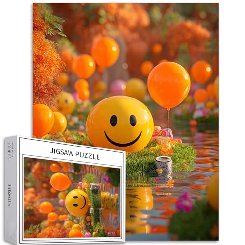 Smiley-Eishockey-Puzzle, 1000-teiliges Puzzle für Erwachsene, Halloween, lustiges Kunst-Puzzle, herausfordernde Familienaktivitäten, buntes Bastelpuzzle für Heimdekoration, Geschenke, 50,8 x 68,6 cm Smiley-Eishockey-Puzzle, 1000-teiliges Puzzle für Erwachsene, Halloween, lustiges Kunst-Puzzle, herausfordernde Familienaktivitäten, buntes Bastelpuzzle für Heimdekoration, Geschenke, 50,8 x 68,6 cm von Generic