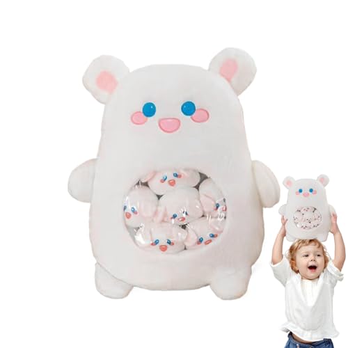 Snack Kissen Plüsch -Dinosaurier Panda Bunny Plüschkissen, Tasche Snack Purpose Kissen | Panda Doll Plüschspielzeug mit 6 niedlichen kleinen Tierplüscheln, kreatives Zimmerdekor für Schlafsofa -A Snack Kissen Plüsch -Dinosaurier Panda Bunny Plüschkissen, Tasche Snack Purpose Kissen | Panda Doll Plüschspielzeug mit 6 niedlichen kleinen Tierplüscheln, kreatives Zimmerdekor für Schlafsofa -A von Generic