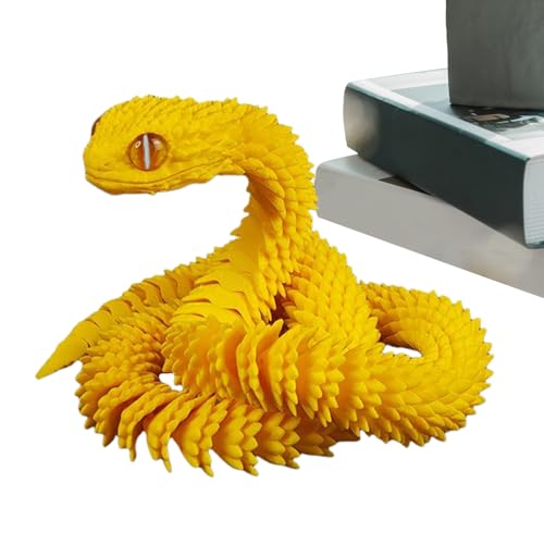Snake Fidget Figur - Bewegliches Tierspielzeug, realistische Schlangenskulptur | tragbare Schlangenmuster mit flexiblen Segmenten für Spielspiel, lustige Requisiten, Moment Snake Fidget Figur - Bewegliches Tierspielzeug, realistische Schlangenskulptur | tragbare Schlangenmuster mit flexiblen Segmenten für Spielspiel, lustige Requisiten, Moment von Generic
