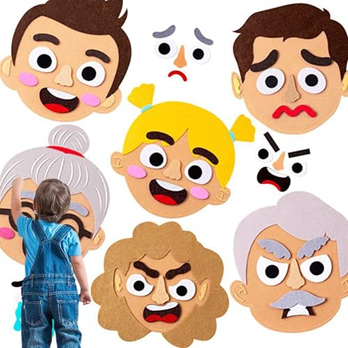Social Emotional Learning Toy - Fun Face Making Kit, Interactive SEL Game | Emotionserkennung spürbar, Bildungsaktivität für Kinder, Vorschule, Klassenzimmer, Therapie, Zuhause und Reisen von Generic