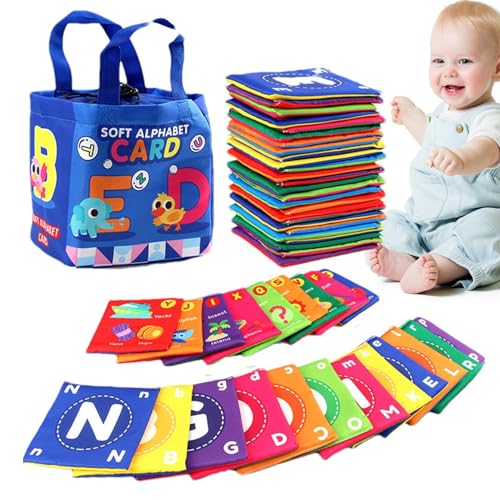 Soft Activity Book For Children, Bathing Books For - Interactive Toys for Early Education, Portable Cognitive Card Clote Book Learning Toys For Kids Boys Girls von Generic