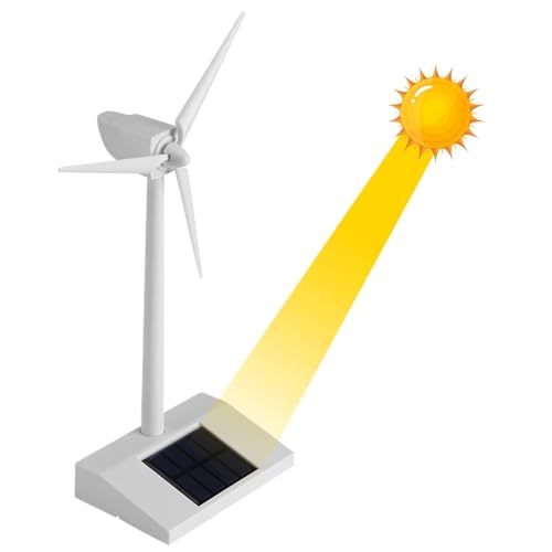 Solar Power Windmill Toys | Schreibtisch Windmühle | Desktop -Dekorationen Unterrichten Werkzeuge Für Kinder Schule F von Generic
