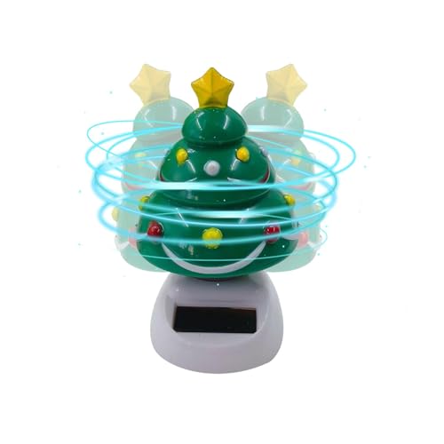 Solar-Weihnachtsschmuck - Energiesparender Weihnachtsbaum, solarbetriebener Schwungbaum, solarbetriebene Weihnachtsdekoration mit Weihnachtsbaum-Design, Solar-Weihnachtsbaum-Dekoration von Generic