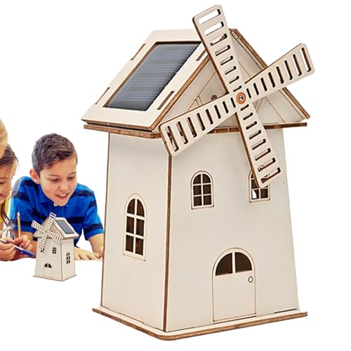 Solar Windmill House - Solarhütte Windmühle Technologie, Wissenschaftsexperiment Ausrüstung | Lernwerkzeug Solar Mini Windmill Kit Holzhausdekoration, Kreative Holzdekoration Für Schulschrank Solar Windmill House - Solarhütte Windmühle Technologie, Wissenschaftsexperiment Ausrüstung | Lernwerkzeug Solar Mini Windmill Kit Holzhausdekoration, Kreative Holzdekoration Für Schulschrank von Generic