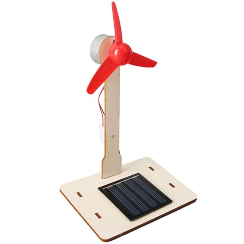 Solarbetriebenes Windmühlen-Modell-Set – Mini-Windmühle, solarbetrieben, Büroturbinen-Spiel zum Basteln | Rotierende Windkraftanlage, pädagogisches STEM-Projekt, von Generic