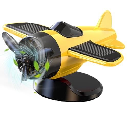 Solarflugzeug für Auto | Solarbetriebene Autodekoration - Drehbarer dekorativer Fächer Spielzeug für Kinder und Erwachsene Sammler Innenraum Solarflugzeug für Auto | Solarbetriebene Autodekoration - Drehbarer dekorativer Fächer Spielzeug für Kinder und Erwachsene Sammler Innenraum von Generic