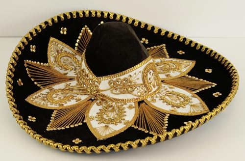 Sombrero Mariachi Hut in braun und gold Farbkombianation aus Mexiko in L Größe Sombrero Mariachi Hut in braun und gold Farbkombianation aus Mexiko in L Größe von Generic