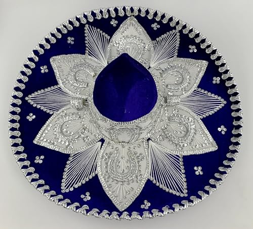 Sombrero Mariachi Hut in königsblau und silber Farbkombianation aus Mexiko in L Größe Sombrero Mariachi Hut in königsblau und silber Farbkombianation aus Mexiko in L Größe von Generic