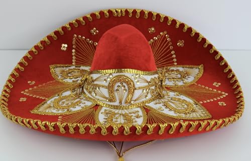 Sombrero Mariachi Hut in orange und gold Farbkombianation aus Mexiko in L Größe Sombrero Mariachi Hut in orange und gold Farbkombianation aus Mexiko in L Größe von Generic