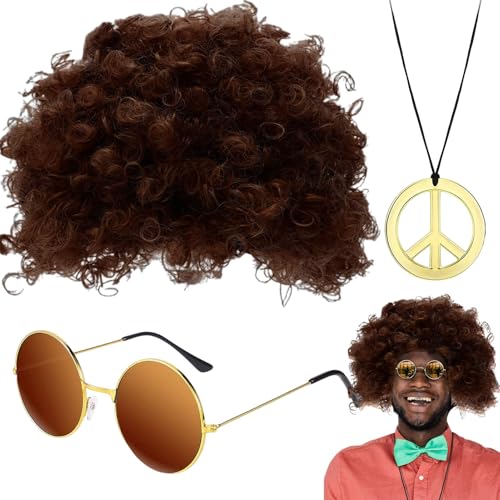 Sonnenbrille Mit Afro -Perücken - Neuheit Party Kostümzubehör Für Halloween -Comedy -Events Cosplay | Fun Verkleidete Brille Mit Lockigem Haar Für Erwachsene Kinder Männer Frauen Perfekt Für Gruppen S Sonnenbrille Mit Afro -Perücken - Neuheit Party Kostümzubehör Für Halloween -Comedy -Events Cosplay | Fun Verkleidete Brille Mit Lockigem Haar Für Erwachsene Kinder Männer Frauen Perfekt Für Gruppen S von Generic