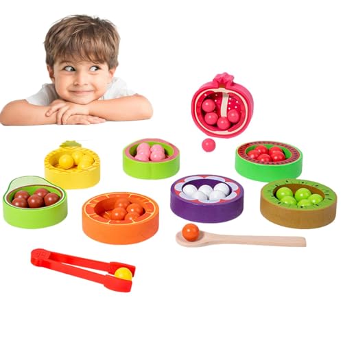 Sortier-Assoziationsspiel, Obstsortierspielzeug | Perlenspiele zur Erkennung der Fruchtfarbe | Kreatives sensorisches Lernspielzeug für Kleinkinder, Jungen und Mädchen im Alter von von Generic