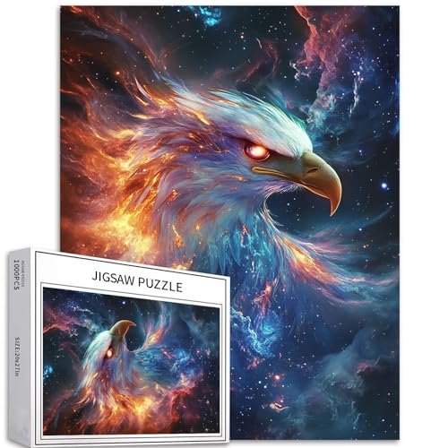 Space Hawk Puzzle für Erwachsene, magische Atmosphäre, Kunst-Puzzle, herausfordernde Familienaktivitäten, buntes Bastelpuzzle für Heimdekoration, Geschenke, 50 x 70 cm, 1000 Teile Space Hawk Puzzle für Erwachsene, magische Atmosphäre, Kunst-Puzzle, herausfordernde Familienaktivitäten, buntes Bastelpuzzle für Heimdekoration, Geschenke, 50 x 70 cm, 1000 Teile von Generic