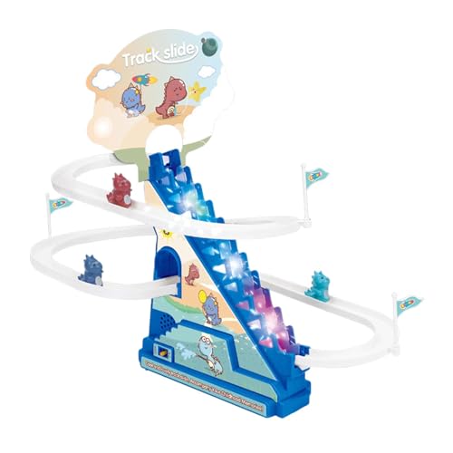 Spannendes Rollenspielzeug für Kinder, Dinosaurierbahnspiele und automatische Treppensteigerspielzeuge, Puzzlespielzeugsets fördern die Fantasie von Kindern ab 3 Jahren! QkA358 (A, One Size) von Generic