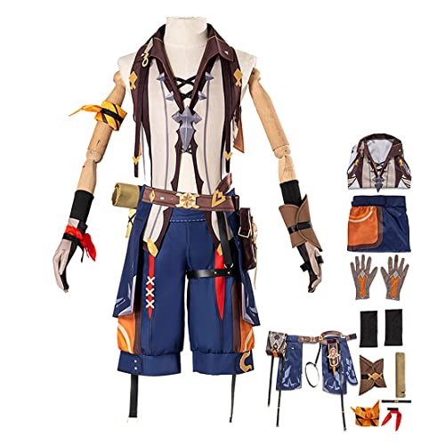 Spiel -Bennett Cosplay Uniform-Karnevalskostüm vollständiges Set mit Accessoires für Erwachsene,Brown-XL von Generic