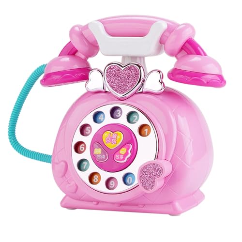 Spiel-Mobile – Kabelgebundenes Spielzeug-Smartphone, Spiel-Kommunikationstool | Simuliertes „Ring Me“-Wählscheibentelefon Mit Musik Und Geschichtenerzählen Für Kleinkinder, , Mädchen, Kinder Spiel-Mobile – Kabelgebundenes Spielzeug-Smartphone, Spiel-Kommunikationstool | Simuliertes „Ring Me“-Wählscheibentelefon Mit Musik Und Geschichtenerzählen Für Kleinkinder, , Mädchen, Kinder von Generic