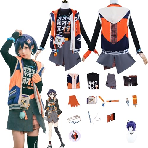 Spiel Zenless Zone Zero Cosplay Kostüme Rolle Belle Cosplay Uniform Outfits mit Perücke Komplettset Halloween Karneval Party Kostüm von Generic