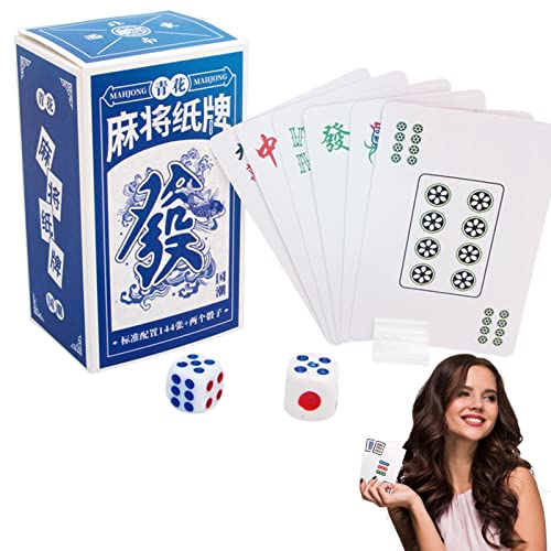 -Spielkarten,Tragbares Mahjong Solitaire | Reisespiel für Senioren, Freunde, Klassenkameraden für Reiseerholung,Erwachsene für Parkfreunde, Reiseerholung, Freizeit im Freien und Treffen mit Freund von Generic