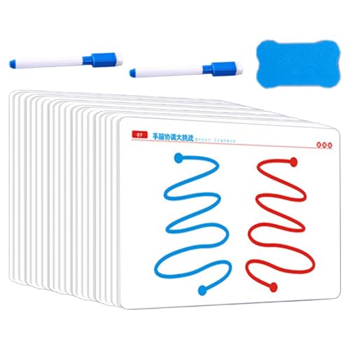 Spielkarten von Toys Learning Toys | Gehirntrainingskarte | 20 Stück Gehirntrainingskarten für Kinder, Gehirnkontrolle für manuelle Gehirnkoordination, ca von Generic