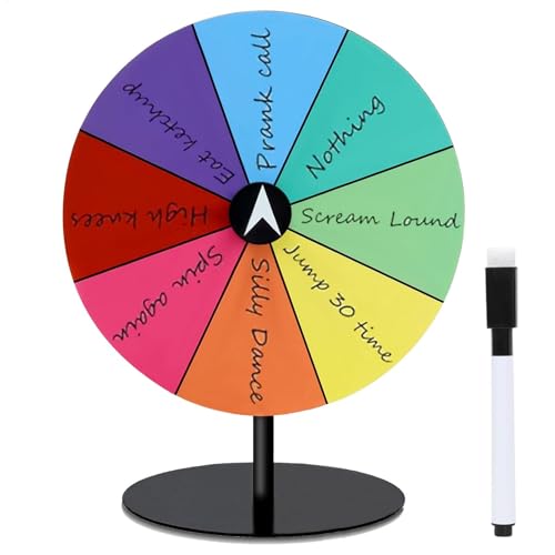 Spielrad | Tisch-Fortune-Drehrad mit Ständer – trocken abwischbar, bunt, Spiel-Spinner für Abschlussfeier, Einweihung, Neujahr, Hochzeit, Karneval, Spielrad | Tisch-Fortune-Drehrad mit Ständer – trocken abwischbar, bunt, Spiel-Spinner für Abschlussfeier, Einweihung, Neujahr, Hochzeit, Karneval, von Generic