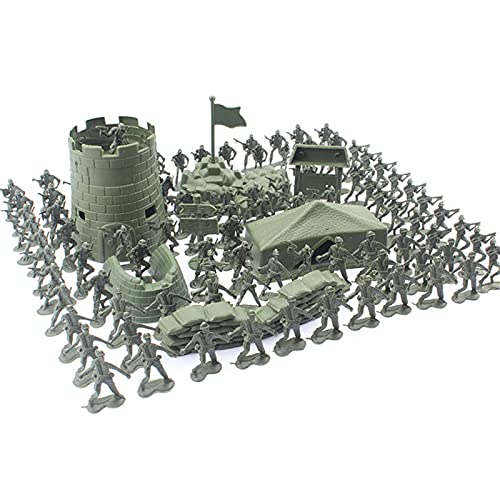 Spielset für Männer Soldaten, 100 Teile, Actionfiguren-Spielset, Armee-Actionfiguren, interaktive Action-Soldaten-Figuren von Generic