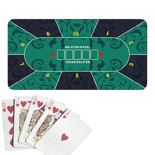 Spieltischabdeckung, große Spieltischmatte, 120 x 60 cm, rutschfeste Kartentischabdeckung, Tischmatte für Texas Holdem Poker, Spiele Spieltischabdeckung, große Spieltischmatte, 120 x 60 cm, rutschfeste Kartentischabdeckung, Tischmatte für Texas Holdem Poker, Spiele von Generic