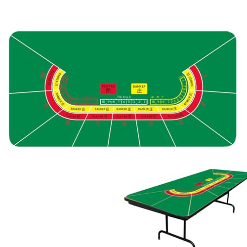 Spieltischabdeckung, große Spieltischmatte, 120 x 60 cm, rutschfeste Kartentischabdeckung, Tischmatte für Texas Holdem Poker, Spiele von Generic