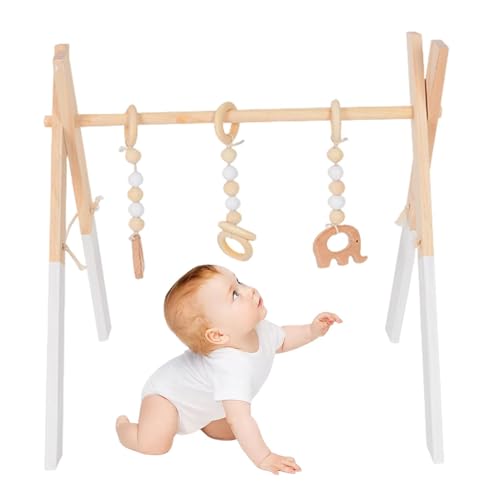 Spielturnspielzeug aus Holz minimalistisches Rahmen-Design mit hängenden Eigenschaften, ungiftige Oberfläche, stabiler Stand, neutraler Stil | Interaktive Hängekonfiguration für die ersten Spielturnspielzeug aus Holz minimalistisches Rahmen-Design mit hängenden Eigenschaften, ungiftige Oberfläche, stabiler Stand, neutraler Stil | Interaktive Hängekonfiguration für die ersten von Generic