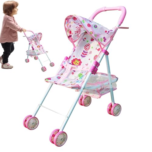Spielwagen: Faltbarer Puppenwagen mit Korb unten, Puppenzubehör für Kinder ab 3 Jahren, Puppenzubehör für Kinder, Lieblingsspielbegleiter Spielwagen: Faltbarer Puppenwagen mit Korb unten, Puppenzubehör für Kinder ab 3 Jahren, Puppenzubehör für Kinder, Lieblingsspielbegleiter von Generic