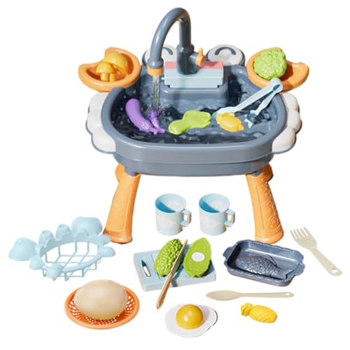 Spielwaschbecken Mit Fließendem Wasser, Spülenspielzeug, Automatischem Wasserzyklussystem Spielwaschbecken, Schwimmendes Poolspielzeug Mit Verbesserten Echten Wasserhahn- Und Küchenutensilien Spielwaschbecken Mit Fließendem Wasser, Spülenspielzeug, Automatischem Wasserzyklussystem Spielwaschbecken, Schwimmendes Poolspielzeug Mit Verbesserten Echten Wasserhahn- Und Küchenutensilien von Generic