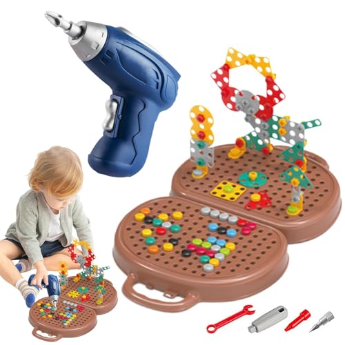 Spielwerkzeugkasten – Kreativer Bohrschrauber für , 203 Teile, Schraubspielzeug | Bohr- und Schraubenspielzeug für mit Zubehör, Bärenbox-Spielzeug mit 2D-Schraubenwerkzeug für Spielwerkzeugkasten – Kreativer Bohrschrauber für , 203 Teile, Schraubspielzeug | Bohr- und Schraubenspielzeug für mit Zubehör, Bärenbox-Spielzeug mit 2D-Schraubenwerkzeug für von Generic