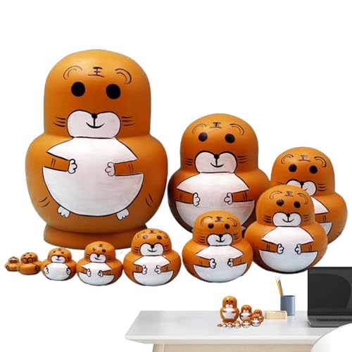 -Spielzeug, russische Puppen - schöne Reihe stapelbarer Tiere, Puppen mit Cartif -Tieren, Kinderspielzeug, Erwachsene, Heimdekoration, Schlafzimmerdekoration -Spielzeug, russische Puppen - schöne Reihe stapelbarer Tiere, Puppen mit Cartif -Tieren, Kinderspielzeug, Erwachsene, Heimdekoration, Schlafzimmerdekoration von Generic