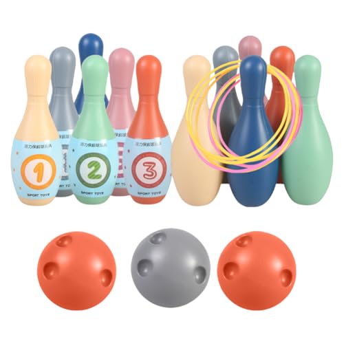 Spielzeug-Bowling-Set - Kinder-Bowling-Set, Cartoon-Bowling-Spielzeug-Set Mit 6 Ringen | 3 Bällen Und 12 Bowling-Pins,bowlingspiele Für Kinder Im Innenbereich, Interaktive Unterhaltsame Sportspiele Spielzeug-Bowling-Set - Kinder-Bowling-Set, Cartoon-Bowling-Spielzeug-Set Mit 6 Ringen | 3 Bällen Und 12 Bowling-Pins,bowlingspiele Für Kinder Im Innenbereich, Interaktive Unterhaltsame Sportspiele von Generic