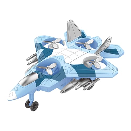 Spielzeug-Set aus Druckgussmetall – Militärjet-Modelle mit Rückziehmotor, Sound- und Lichtfunktionen, Spielset mit Flugzeugen aus Metalllegierung, kleines Spielzeugflugzeug, Flugzeugmodelle, pädagogis von Generic