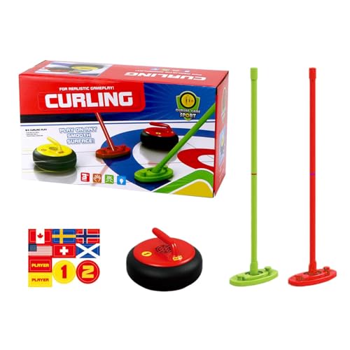 -Spielzeug - Wettbewerbsfähiges -Spiel im Freien,Eiscurling-Ausrüstung Elektrisches Licht Kinder-Indoor- und Outdoor-Sport-Eltern-Kind-Team von Generic