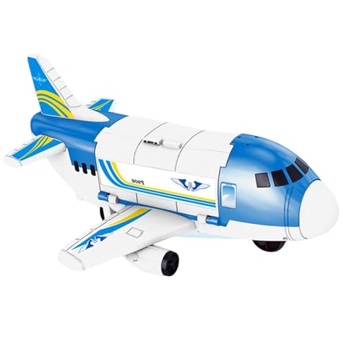 Spielzeug für -Flugzeug - Interaktive Leuchte Flugzeuge, musikalische Soundeffekte | Weiche, abgerundete Kanten, Push and Go -Aktion, langlebiges ABS -Material, realistische Motorgeräusche, von Generic