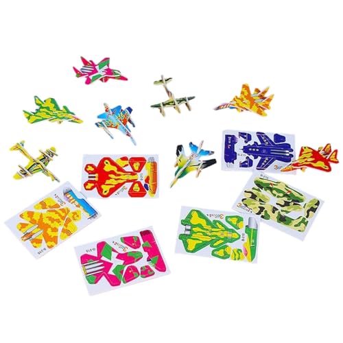 Spielzeug für Flugzeuge aus Schaumstoff – Puzzle für Flugzeuge, Panzer für Flugzeuge | pädagogisches Spielzeug für die ganze Familie, 10-teiliges Bastel-Puzzle-Set für Bambs von Generic
