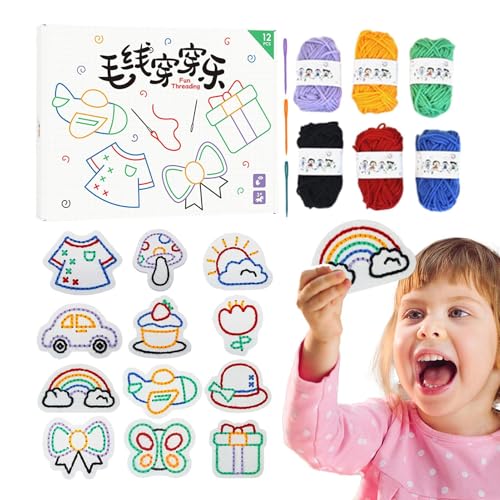 Spielzeug für Kinder platzieren, Spielzeug für Kinder nähen - Spaß beim Nähen von | Nicht gewebte Muster, Lernaktivitäten, Bildungsstickspiele, Feinmotorik-Fähigkeiten für Young Spielzeug für Kinder platzieren, Spielzeug für Kinder nähen - Spaß beim Nähen von | Nicht gewebte Muster, Lernaktivitäten, Bildungsstickspiele, Feinmotorik-Fähigkeiten für Young von Generic