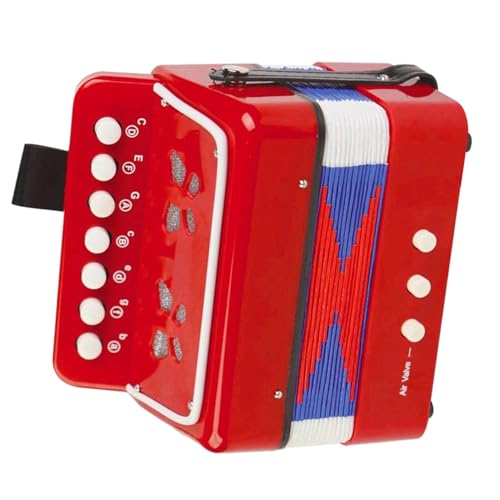 Spielzeug für - Musikakkordeon mit Knopfakkordeon | Kleine mit 7 Tasten, Musikinstrument für Vistaprint, tragbares 7-Tasten- für Anfänger Spielzeug für - Musikakkordeon mit Knopfakkordeon | Kleine mit 7 Tasten, Musikinstrument für Vistaprint, tragbares 7-Tasten- für Anfänger von Generic