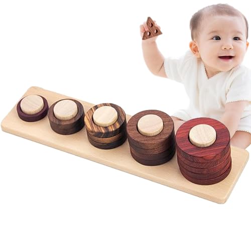 Spielzeug für das Kind, passend, Stapelblöcke aus Holz, Lernspielzeug-Set – Innovatives Sortierspiel Sorter mit geometrischem Muster für Kinder Spielzeug für das Kind, passend, Stapelblöcke aus Holz, Lernspielzeug-Set – Innovatives Sortierspiel Sorter mit geometrischem Muster für Kinder von Generic