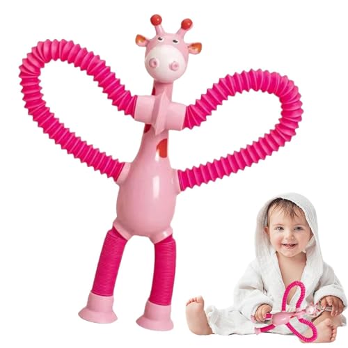 Spielzeug mit Teleskoprohr Giraffe - Spielzeug mit Saugschlauch für Kinder, Spielzeug mit Saugnapf, Giraffe Lustige Giraffe für Kinder, Jungen und Mädchen von Generic