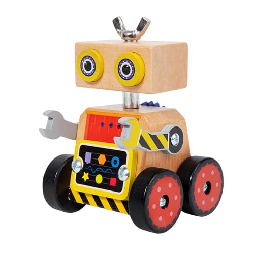 Spielzeug zum Bauen von Robotern, Spielzeug für Bauroboter | Holzbauroboter für Kinder, kreatives Lernspielzeug für die Montage von Generic