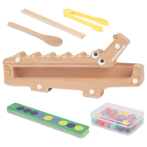 Spielzeug zum Sortieren von Farben, Spielzeug zum Sortieren von Holz - Krokodil-Sortierspiel für Kinder passendes Spielzeug - Lustiges Cartoon-Sortierset von Generic