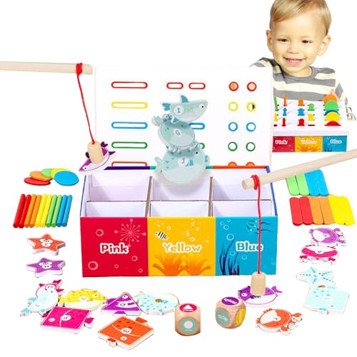 Spielzeug zum Sortieren von Farben und Formen, Sortierbox aus Holz mit Farbabstimmung, Spielzeug für Kinderwagen, Reisen und Vorschulkinder Spielzeug zum Sortieren von Farben und Formen, Sortierbox aus Holz mit Farbabstimmung, Spielzeug für Kinderwagen, Reisen und Vorschulkinder von Generic